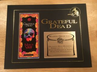 Grateful Dead Vintage Concert Handbill Mardi Gras 1995 Framed
