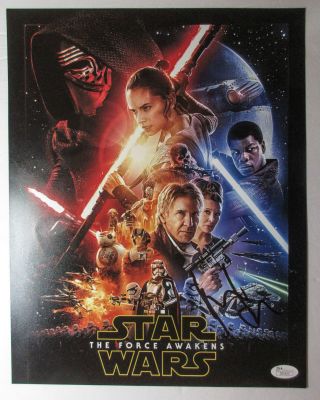 Rare Harrison Ford Signed Star Wars Force Awakens 11x14 Poster Photo Jsa