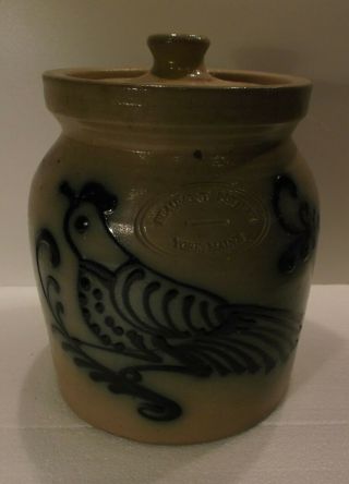 Beaumont Pottery York Maine Salt Glaze Pottery Canister Set with Bird Designs 3