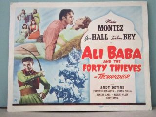 Set Of 8 1943 Ali Baba And The Forty Thieves Lobby Cards Maria Montez Jon Hall