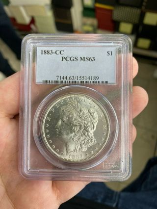 1883 - Cc Morgan Silver Dollar Pcgs Ms63 Ms 63