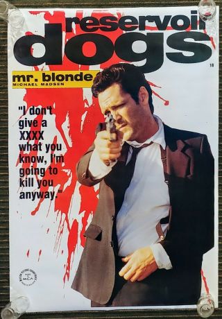 Mr.  Blonde Reservoir Dogs Oversized Poster (1993) 39 " X 55 "