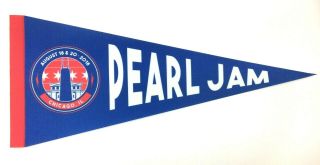 Pearl Jam Pennant 2018 Chicago Il Wrigley Field Baseball Eddie Vedder Flag Cubs