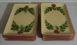 Southern Living At Home Gail Pittman Christmas Memories Appetizer Trays Set - 8