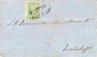 H325.  Mexico.  1856 - 60.  Ls.  2r Emerald.  Guadalajara.  San Juan De Los Lagos.  Tay Gd - 47/1.