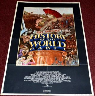 History Of The World Part 1 1981 27x41 Movie Poster Mel Brooks Comedy