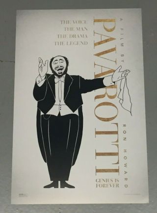 Pavarotti 2019 Movie Limited Edition Exclusive Poster Cinemark 11 1/2 X 17 In