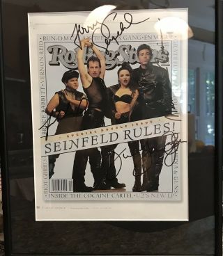 Rolling Stone Cover Framed Seinfeld Full Cast Signed Autographed 1993 RARE 2