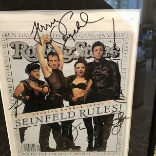 Rolling Stone Cover Framed Seinfeld Full Cast Signed Autographed 1993 RARE 3