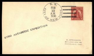 Ss City Of York Byrd Antarctic Expedition February 19 1930 Single Franked Co