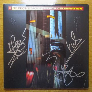 Gahan Gore Fletcher Depeche Mode Band Signed Black Celebration Album Jsa