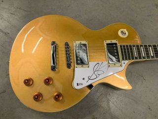 Steven Tyler Aerosmith Signed Autographed Gold Top Electric Guitar Bas Certified