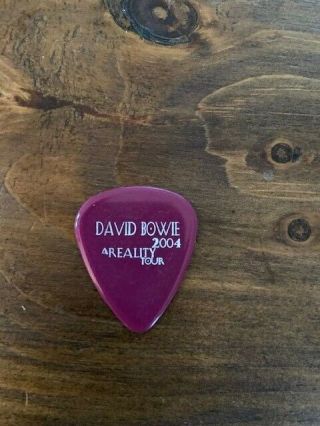 David Bowie Guitar Pick - Vintage Reality Tour 2004 - David 