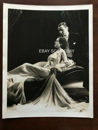 Norma Shearer Herbert Marshall Riptide Vintage Dbl Wt Oversize Portrait Photo
