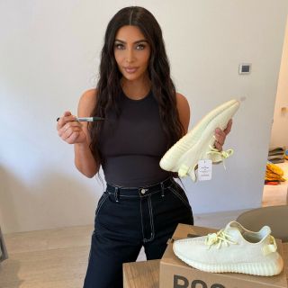 Kim Kardashian West Signed Adidas Yeezy 350 V2 “butter” (size 9.  5)