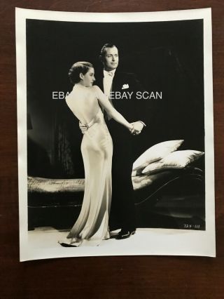 Norma Shearer Robert Montgomery Riptide Vintage Dbl Wt Oversize Portrait Photo