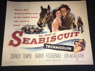 The Story Of Seabiscuit U.  S Half Sheet 22x28 - Shirley Temple