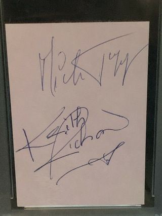Mick Jagger & Keith Richards Cut Autograph PSA Authentic THE ROLLING STONES 2