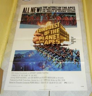 Conquest Of The Planet Of The Apes One - Sheet Poster Roddy Mcdowall