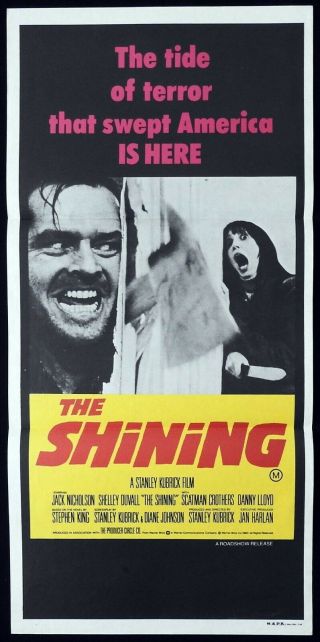 The Shining Daybill Movie Poster Jack Nicholson Stanley Kubrick Horror