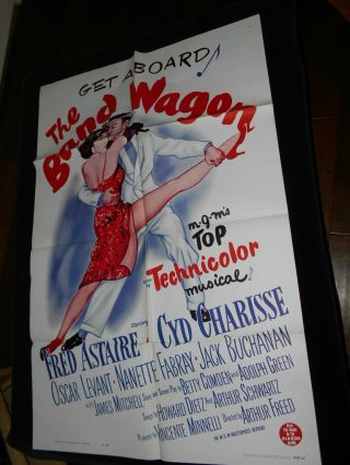 Band Wagon One Sheet R/63 Musical Fred Astaire Cyd Charisse
