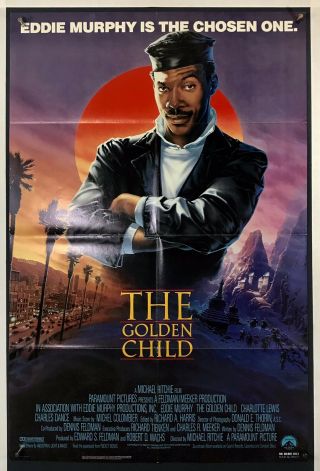 Golden Child Movie Poster (fine) One Sheet ‘86 Eddie Murphy Charlotte Lewis 3108