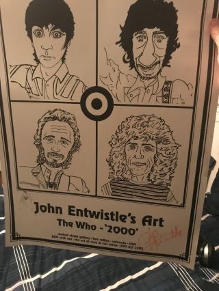 The Who John Entwistle Autographed Poster The Who 2000