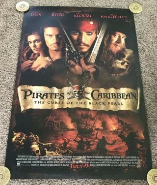 2003 Pirates Of The Caribbean Black Pearl Movie Poster,  Rolled,  Ds