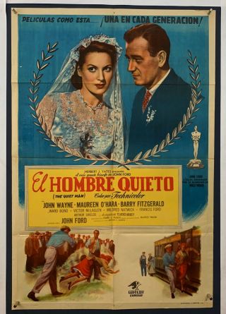 Quiet Man Argentinean Movie Poster (verygood, ) 1951 29x43 John Wayne 02