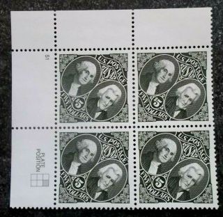 Buffalo Stamps: Scott 2592,  $5 Plate Block,  Mnh,  Fv = $20.  00