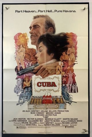 Cuba Movie Poster (fine -) One Sheet 1979 Sean Connery Brooke Adams 3840