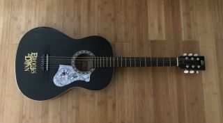 BROOKS & DUNN Signed Autographed BLACK Acoustic Guitar w/, 2