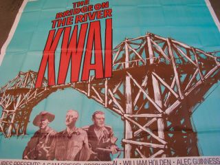The Bridge On The River Kwai - - - - Large 6 - Sheet Movie Poster William Holden