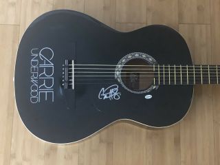 Carrie Underwood Signed Autographed Black Acoustic Guitar W/,