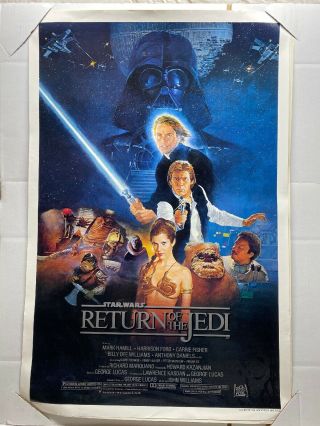 Return Of The Jedi Star Wars Movie Poster One Sheet Style B Lucas Fulms