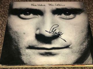 Genesis Phil Collins Signed Autographed Face Value Album Lp