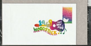 WOODSTOCK US 5409 FESTIVAL 50th ANNIVERSARY 20 FOREVER STAMP SHEET,  DCP COVER 3