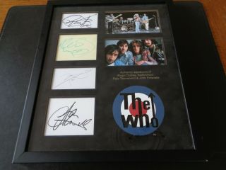 The Who Autograph / Signed Display With Keith Moon 1975 Signature A Set