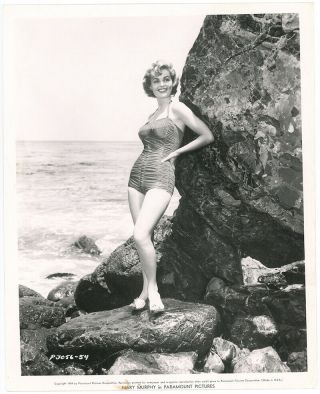 Vintage 1954 Pin - Up Mary Murphy Leggy Bathing Beauty Photograph The Wild One Nr