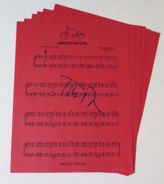 Tom Petty & The Heartbreakers " American Girl " Signed Autograph Sheet Music