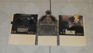 Vintage Fright Night & The Bride Combo Video Store Counter Display Small Standee
