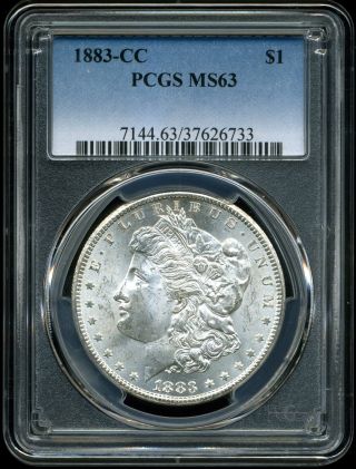 1883 - Cc $1 Morgan Silver Dollar Ms63 Pcgs 37626733