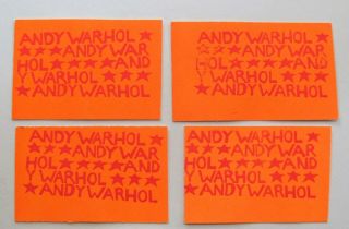 Rare Andy Warhol 1968 Event Tickets 4 Stars Movie