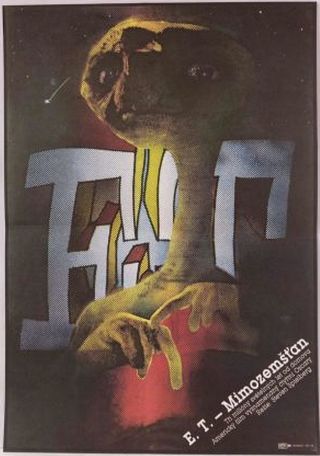 E.  T.  The Extra Terrestrial Rare Czech Poster Steven Spielberg