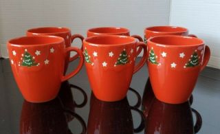 Waechtersbach Christmas Tree Jumbo Coffee Mug Set Of 6