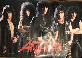 Vintage 1985 Anthrax Armed And Dangerous Era Poster (megadeth,  Metallica,  Slayer)