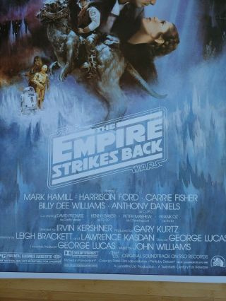 Star Wars Empire Strikes Back 1980Original One Sheet Movie Poster GWTW Rolled A, 3