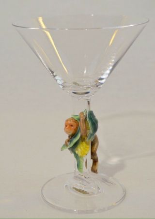 Franz Porcelain Martini Glass Monkey