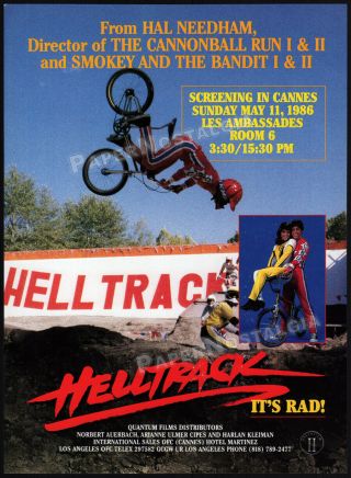 Helltrack_/_rad_orig.  1986 Trade Print Ad / Promo_lori Loughlin_bill Allen_bmx
