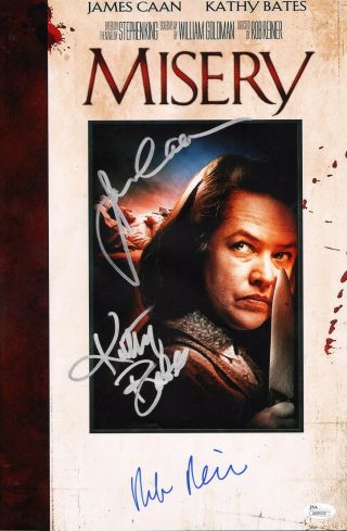 Kathy Bates & James Caan,  1 Authentic Hand - Signed " Misery " 11x17 Photo (jsa)